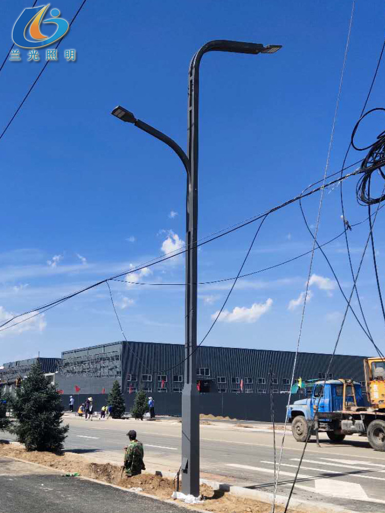 10米雙臂市電路燈 10米雙臂市電路燈